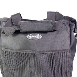 Olympia Sports Plus Rolling Tote Bag Travel Bag Black Canvas Retractable Handle